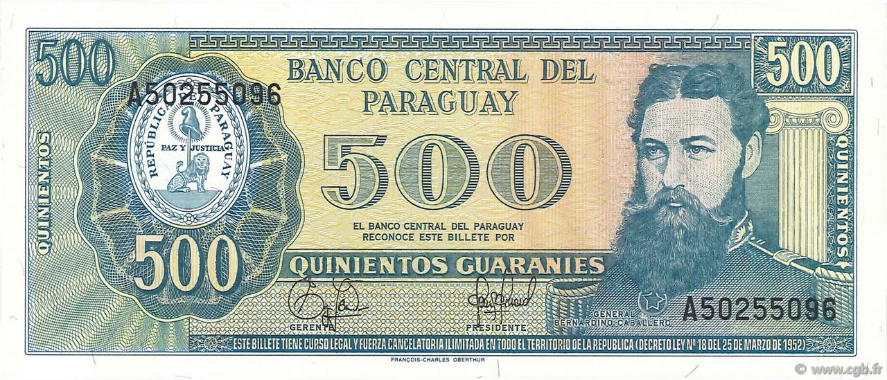 500 Guaranies PARAGUAY  1995 P.212 UNC