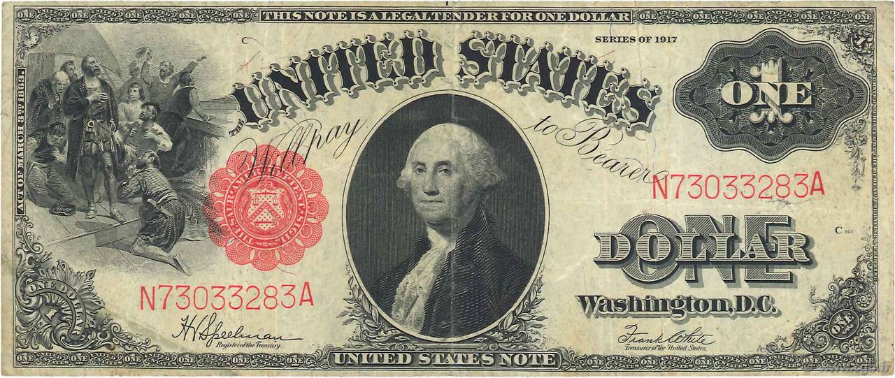 1 Dollar STATI UNITI D AMERICA  1917 P.187 q.BB