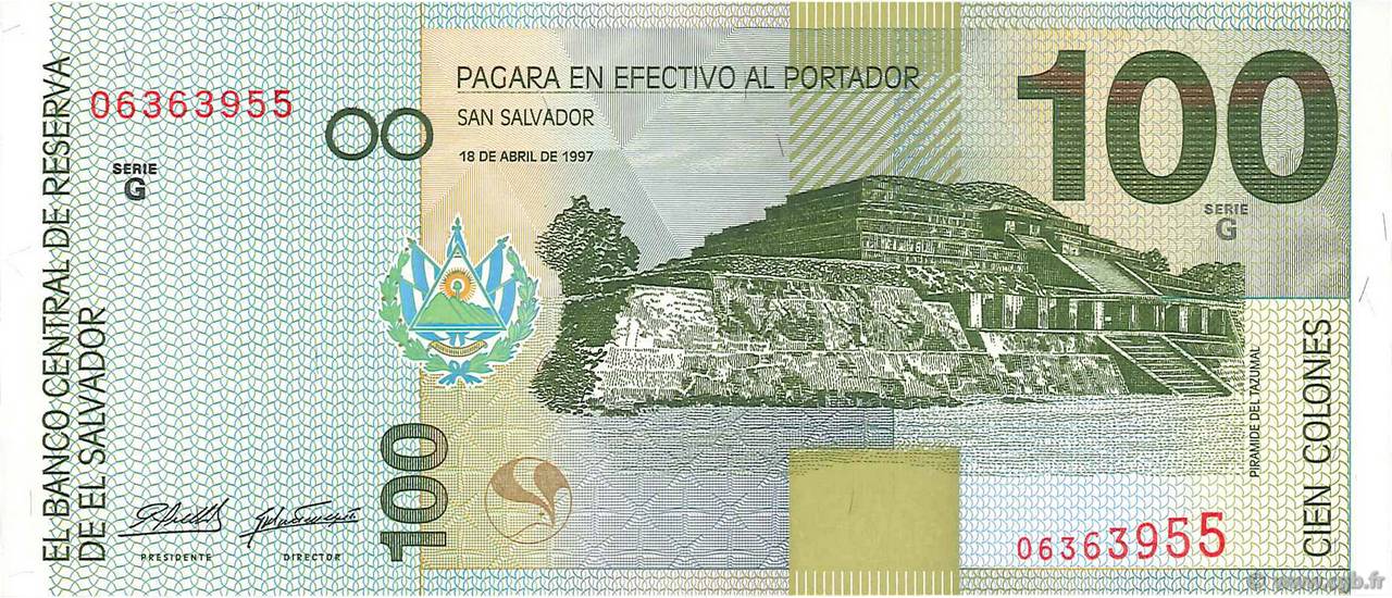 100 Colones EL SALVADOR  1997 P.151a UNC