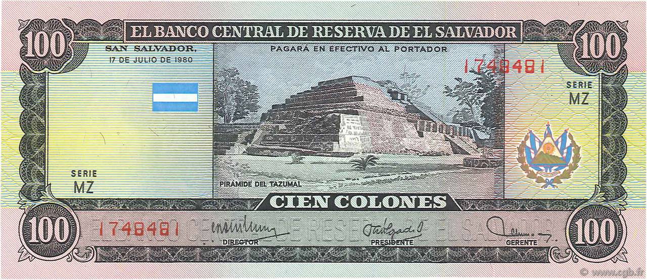 100 Colones EL SALVADOR  1988 P.133 q.FDC