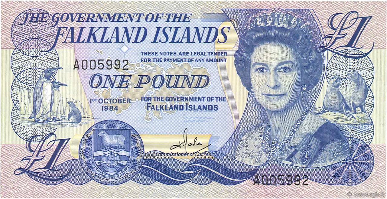 1 Pound ISOLE FALKLAND  1984 P.13a FDC