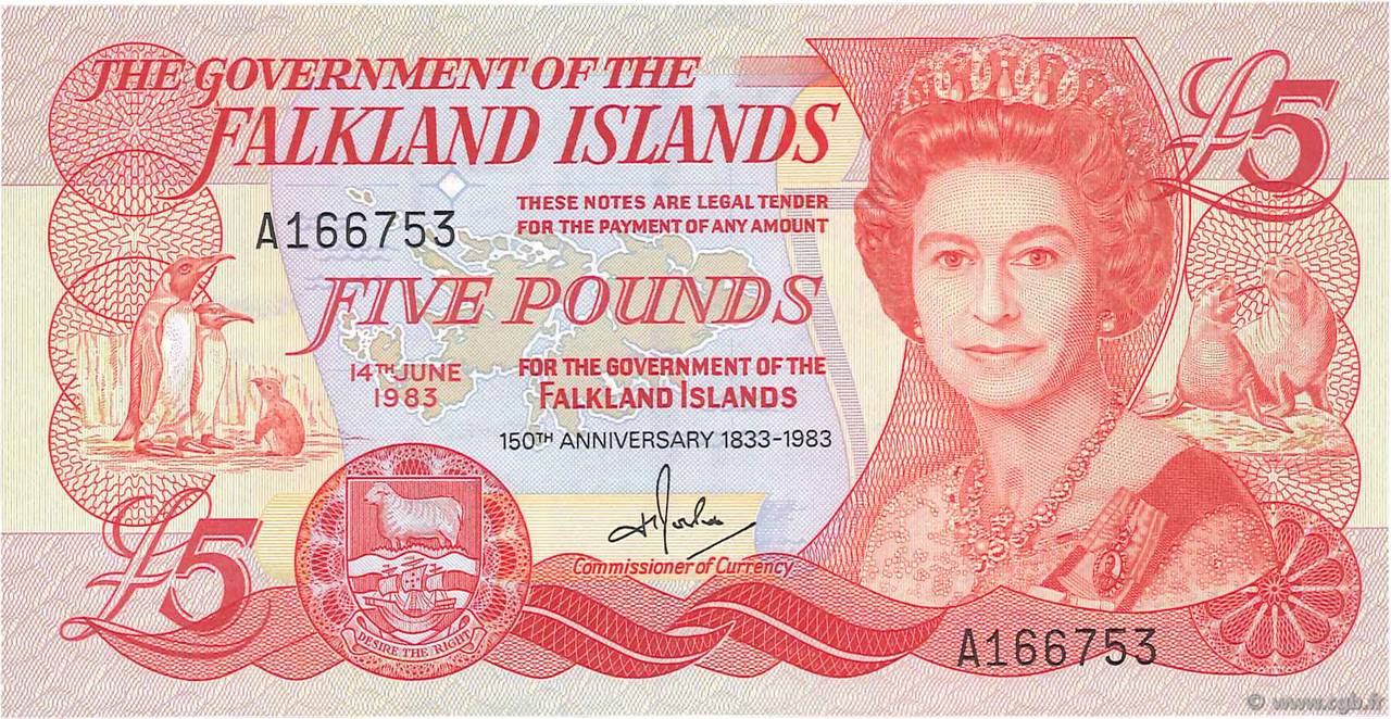 5 Pounds Commémoratif FALKLAND ISLANDS  1983 P.12a AU