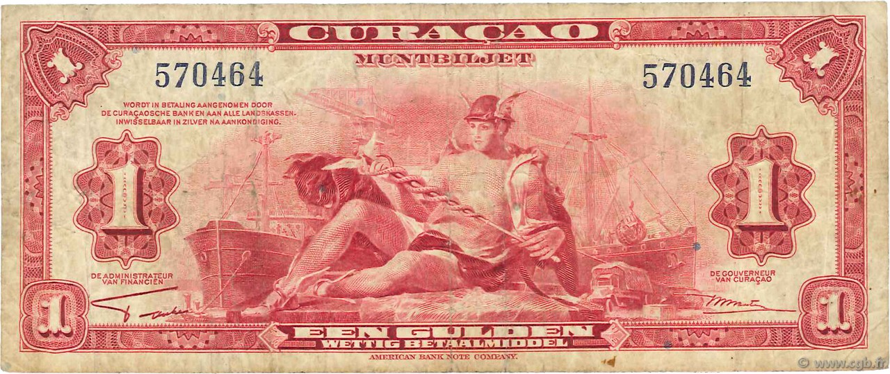 1 Gulden CURAZAO  1942 P.35a BC
