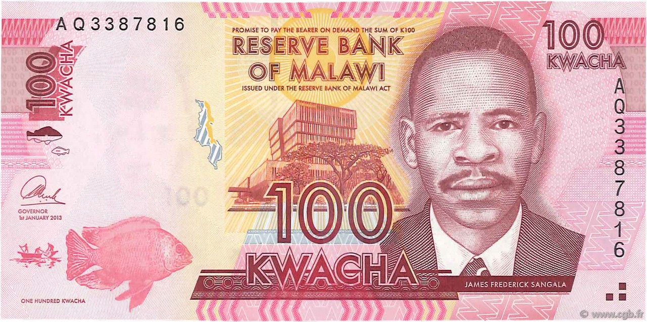 100 Kwacha MALAWI  2013 P.59b NEUF