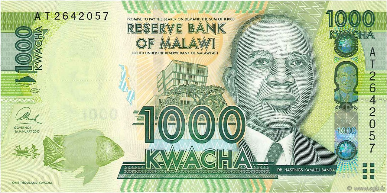 1000 Kwacha MALAWI  2013 P.62 ST