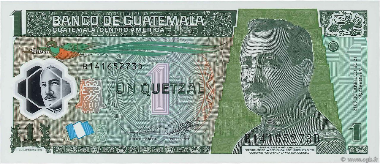 1 Quetzal GUATEMALA  2012 P.115c ST