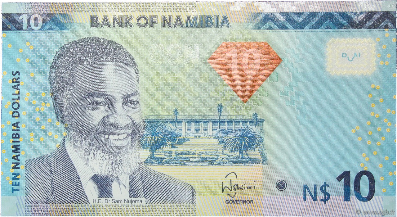 10 Namibia Dollars NAMIBIA  2013 P.11b UNC