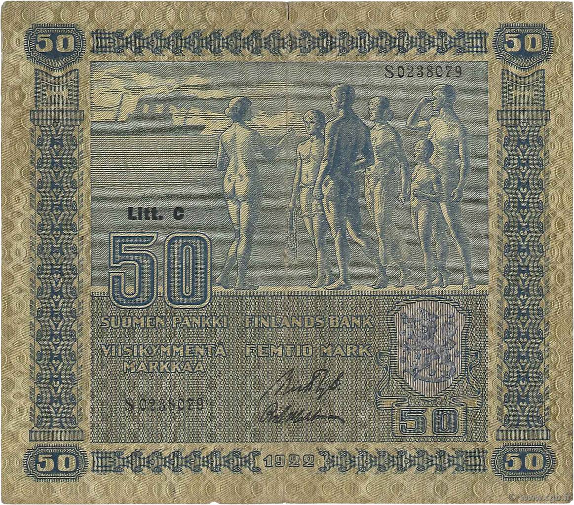 50 Markkaa FINLANDIA  1939 P.072a BC