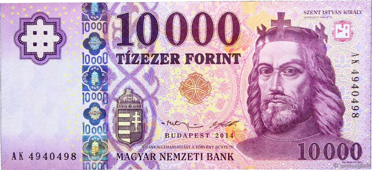 10000 Forint HUNGARY  2014 P.New UNC