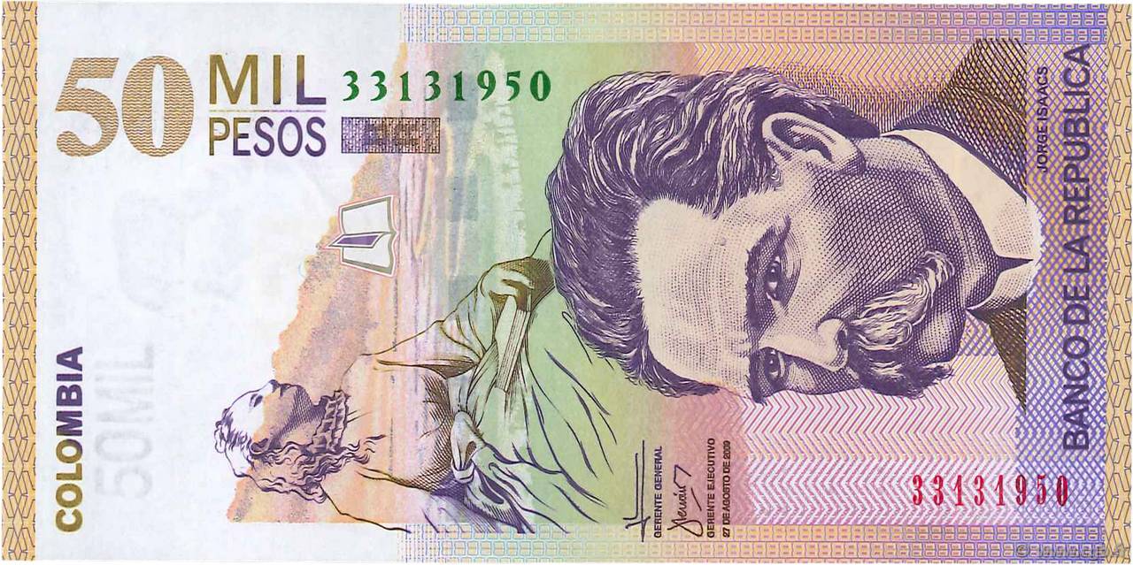 50000 Pesos COLOMBIE  2009 P.455n NEUF