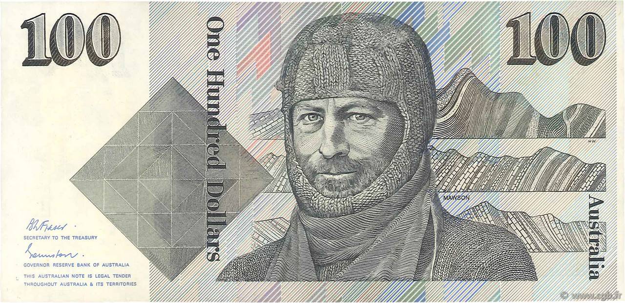 100 Dollars AUSTRALIEN  1990 P.48b fVZ