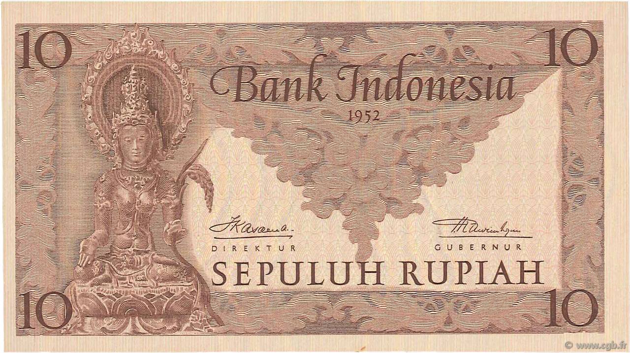 Indonesia 10 Rupiah 1957 UNC Reproductions