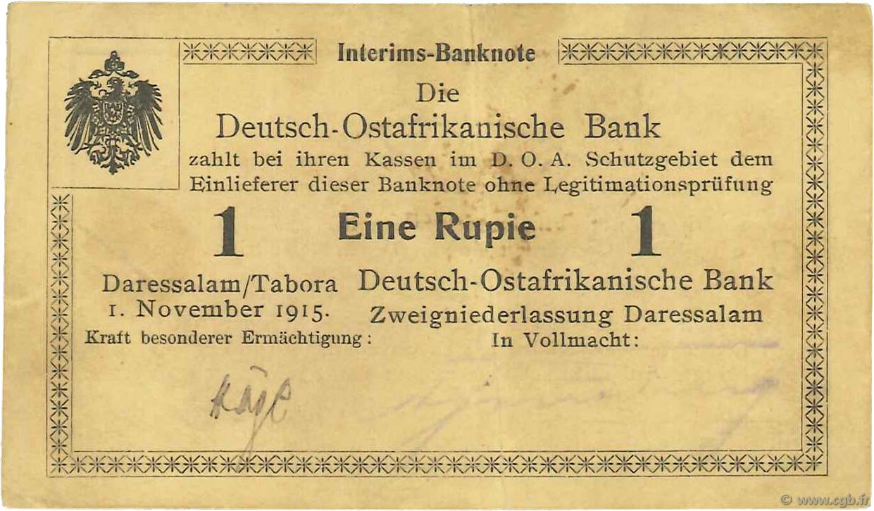 1 Rupie Deutsch Ostafrikanische Bank  1915 P.09b BB