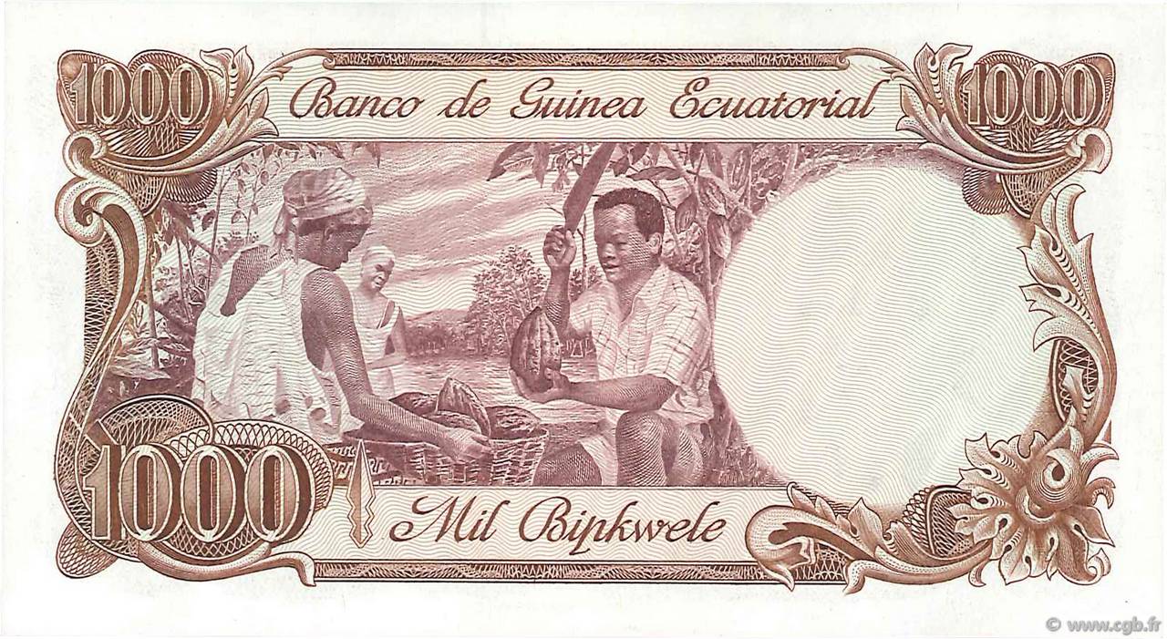 Billet Guinée équatoriale 100 Bipkwele 1979 - P#14, état XF (Extremely Fine)
