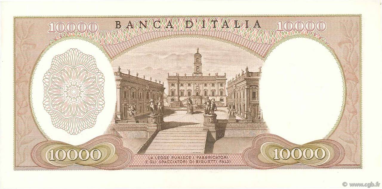 10000 Lire ITALIA 1966 P.097c b97_4190 Banconote 10000 Lire ITALIA 1966 P.097c b97_4190 Banconote