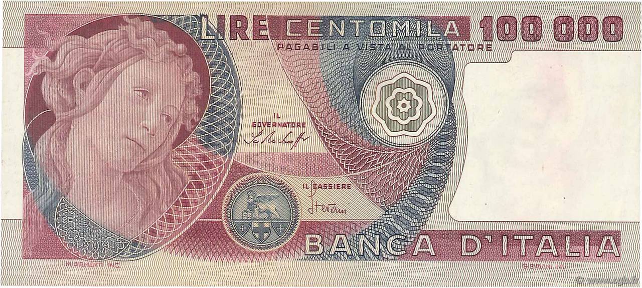 100000 Lire ITALIEN  1978 P.108a VZ+