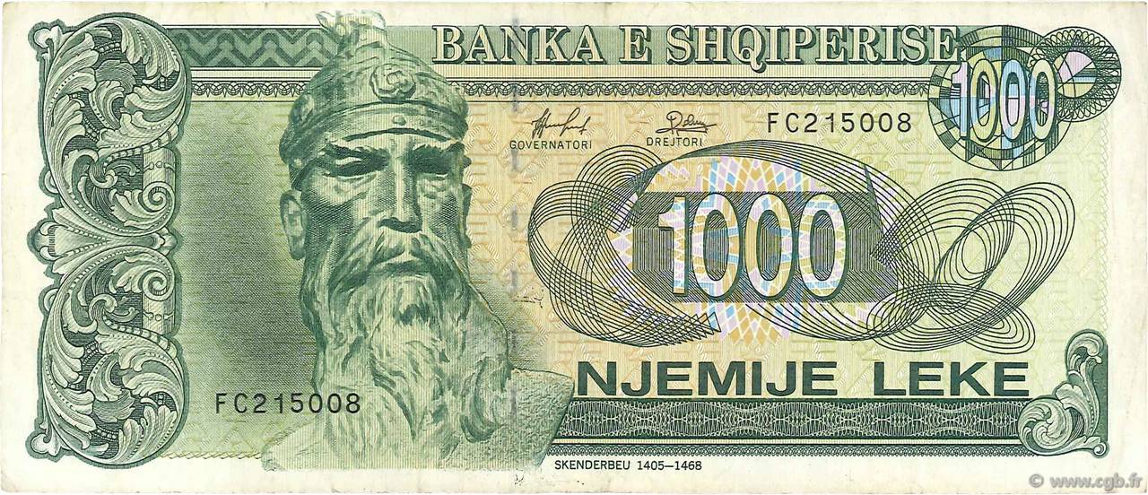 1000 Lekë ALBANIEN  1995 P.61b SS