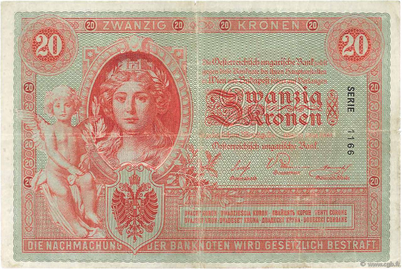 20 Kronen AUSTRIA  1902 P.005 MBC