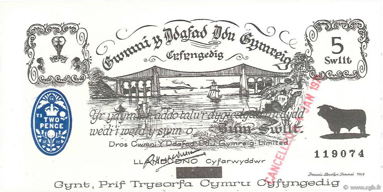 5 Swllt WALES  1971 P.-- FDC