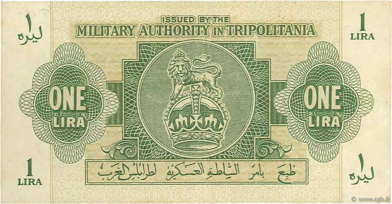 1 Lira LIBYEN  1943 P.M1a SS
