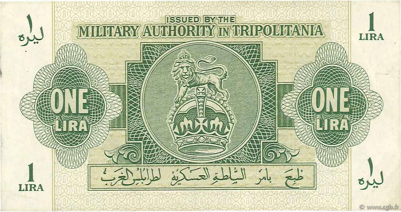 1 Lira LIBYEN  1943 P.M1a fVZ