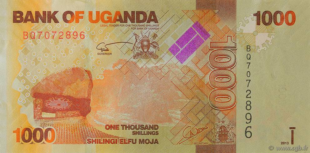 1000 Shillings UGANDA  2013 P.49b UNC