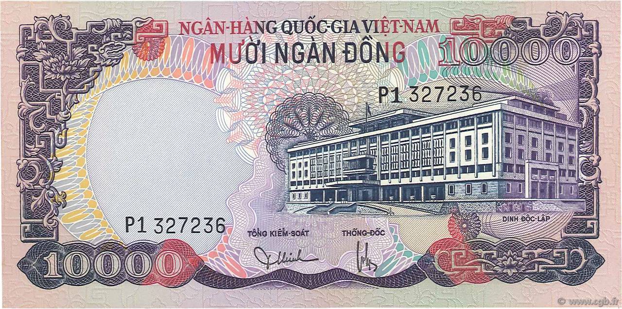 10000 Dong VIETNAM DEL SUR  1975 P.36a SC+