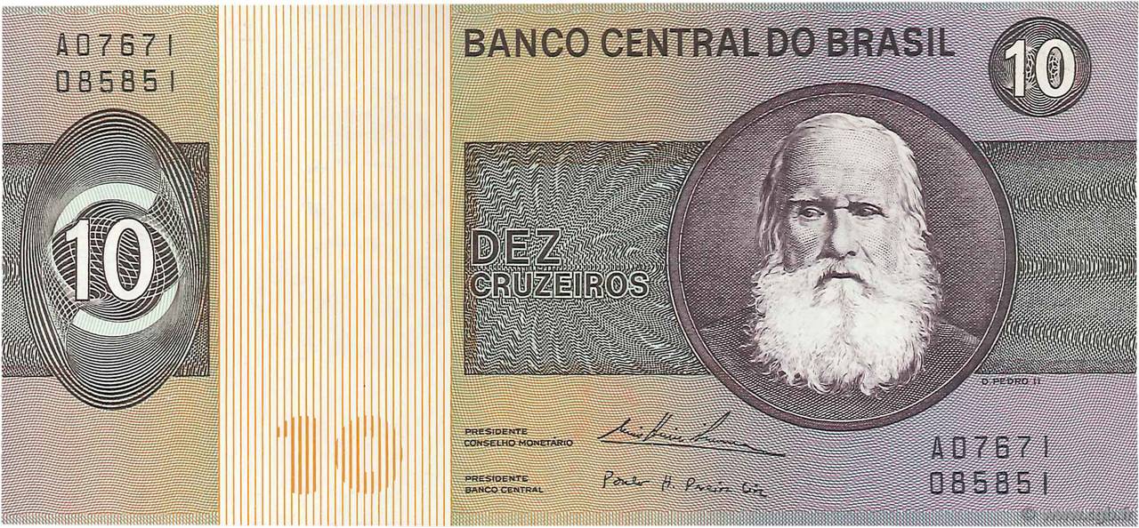 10 Cruzeiros BRASIL  1974 P.193b EBC