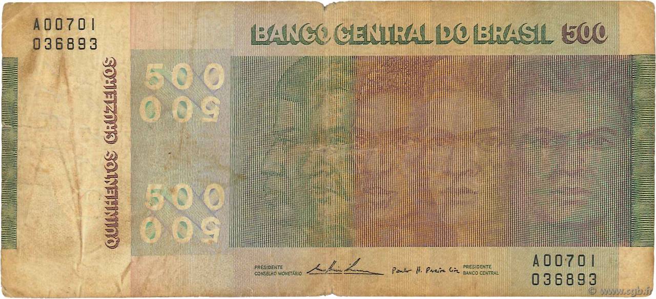 500 Cruzeiros BRASILIEN  1974 P.196b SGE