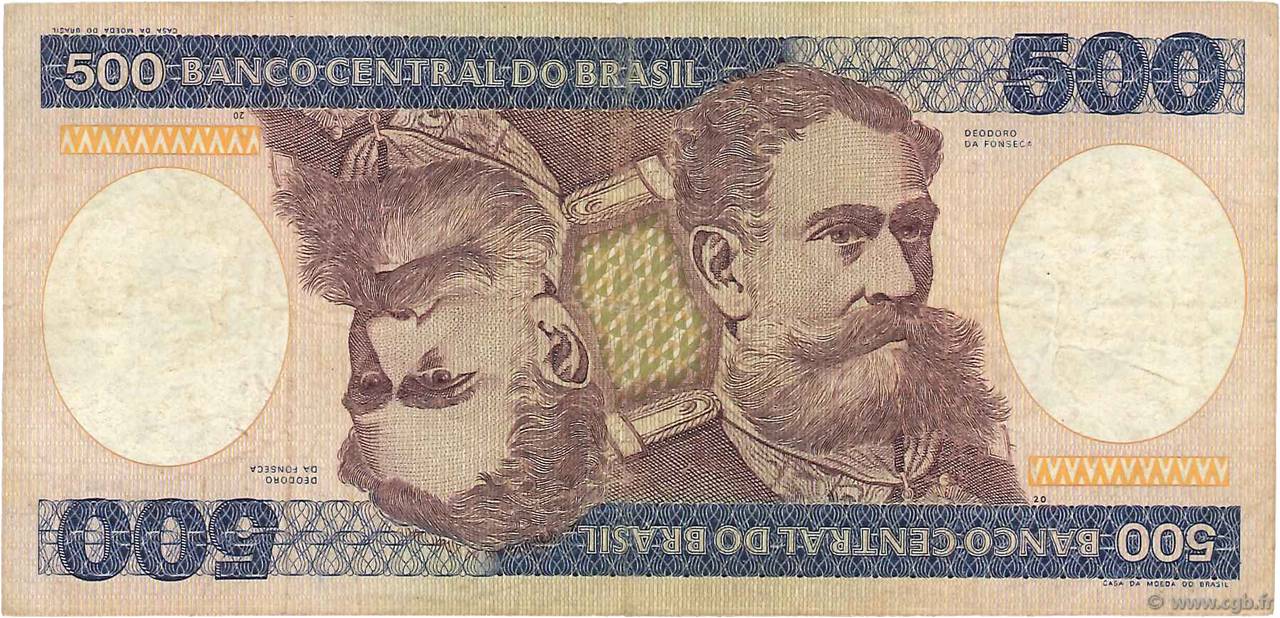 500 Cruzeiros BRASILIEN  1981 P.200a S