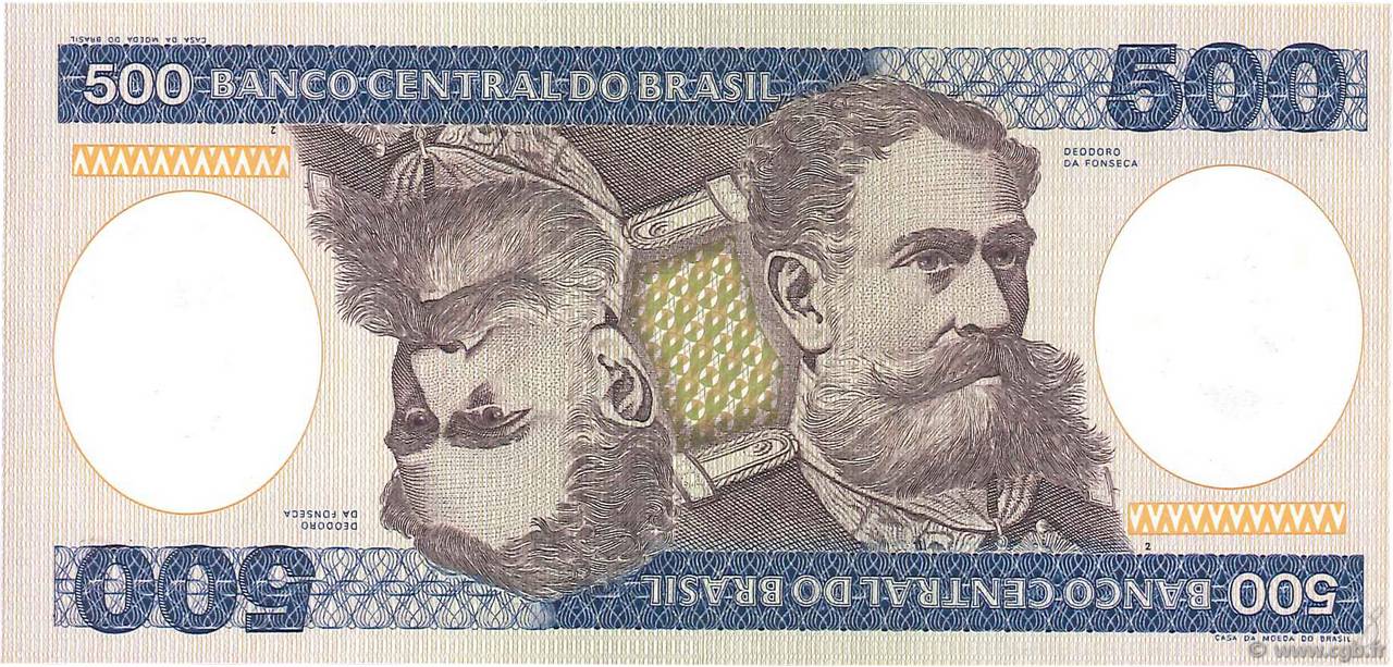 500 Cruzeiros BRASILE  1984 P.200b FDC