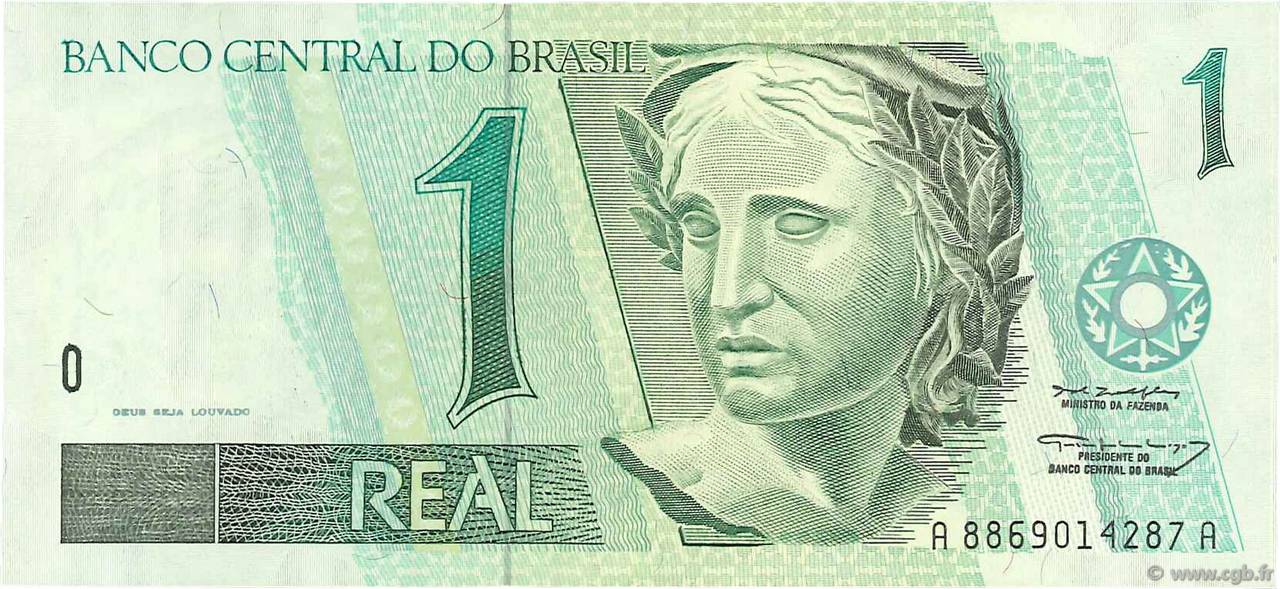 1 Real BRAZIL  1994 P.243e AU