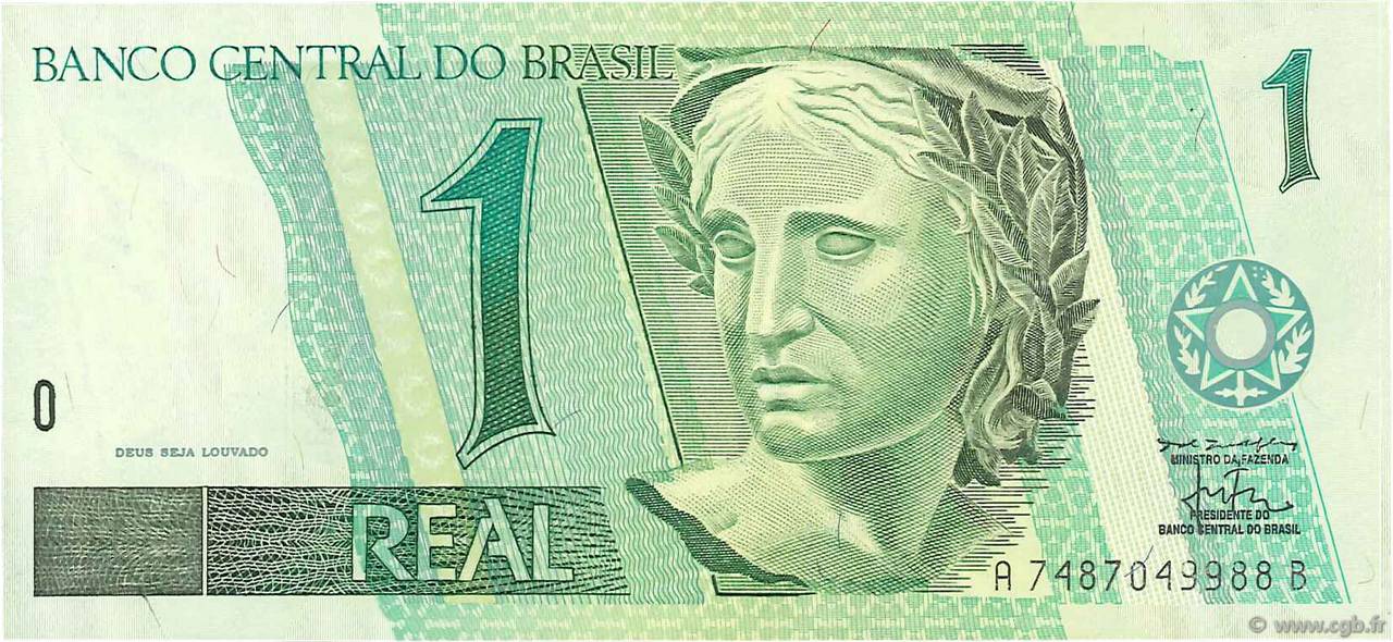 1 Real BRAZIL  1994 P.243Ab UNC