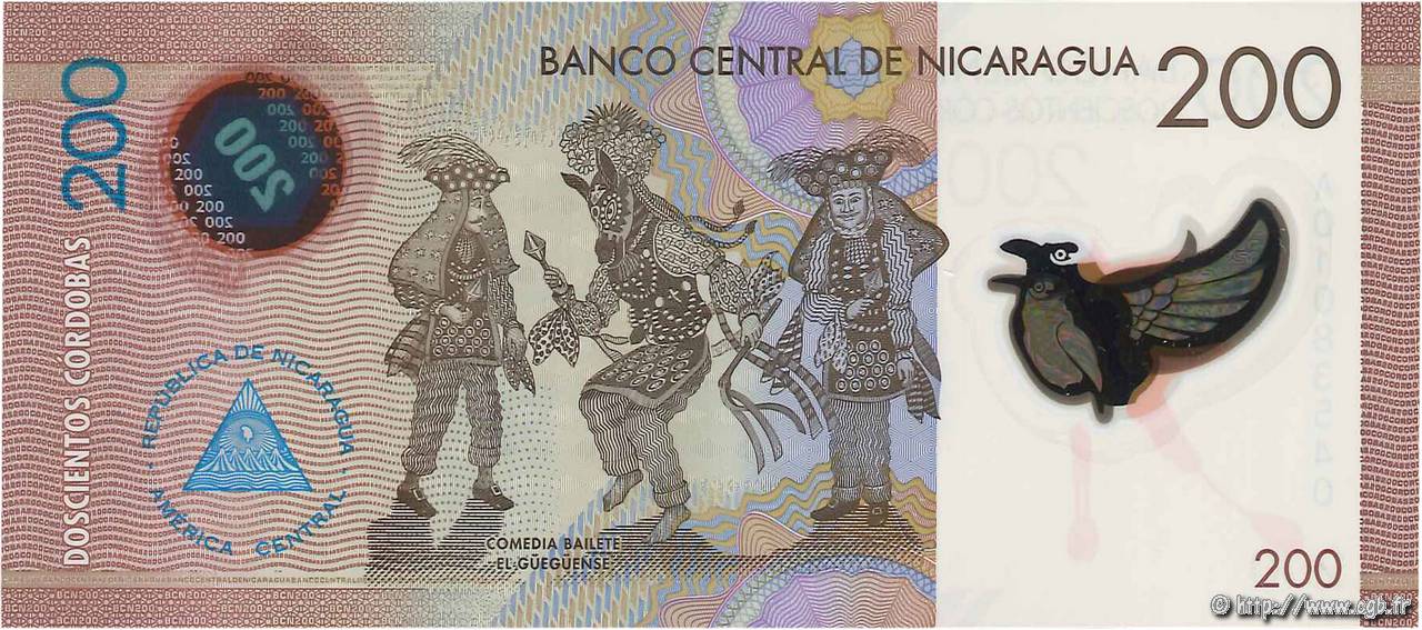 200 Cordobas NICARAGUA 2014 P.213a b97_4815 Billetes