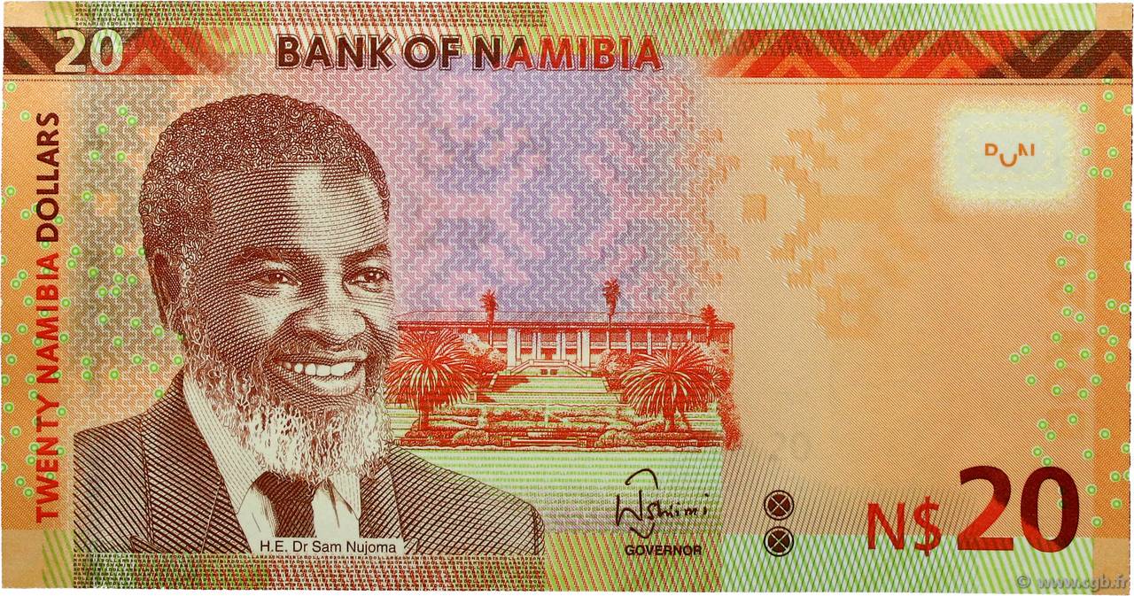 20 Namibia Dollars NAMIBIA  2015 P.17 FDC