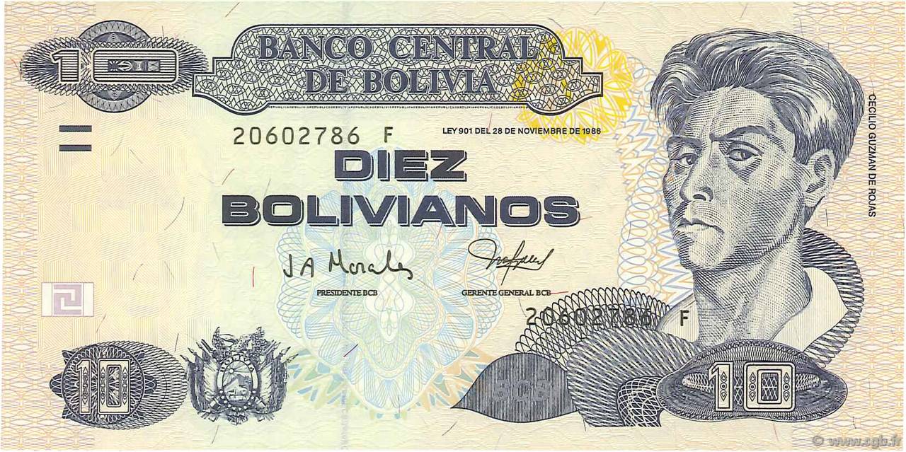 10 Bolivianos BOLIVIA  2001 P.223 FDC