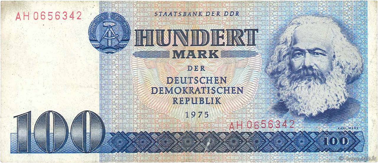 100 Mark GERMAN DEMOCRATIC REPUBLIC  1975 P.31a F