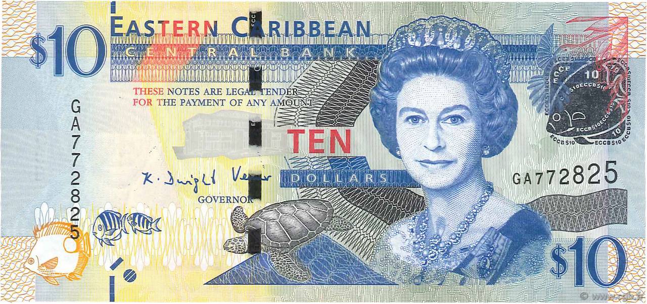 10 Dollars EAST CARIBBEAN STATES  2016 P.52b UNC