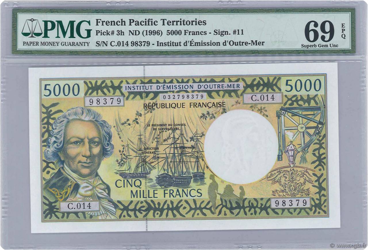 5000 Francs FRENCH PACIFIC TERRITORIES  2005 P.03h FDC