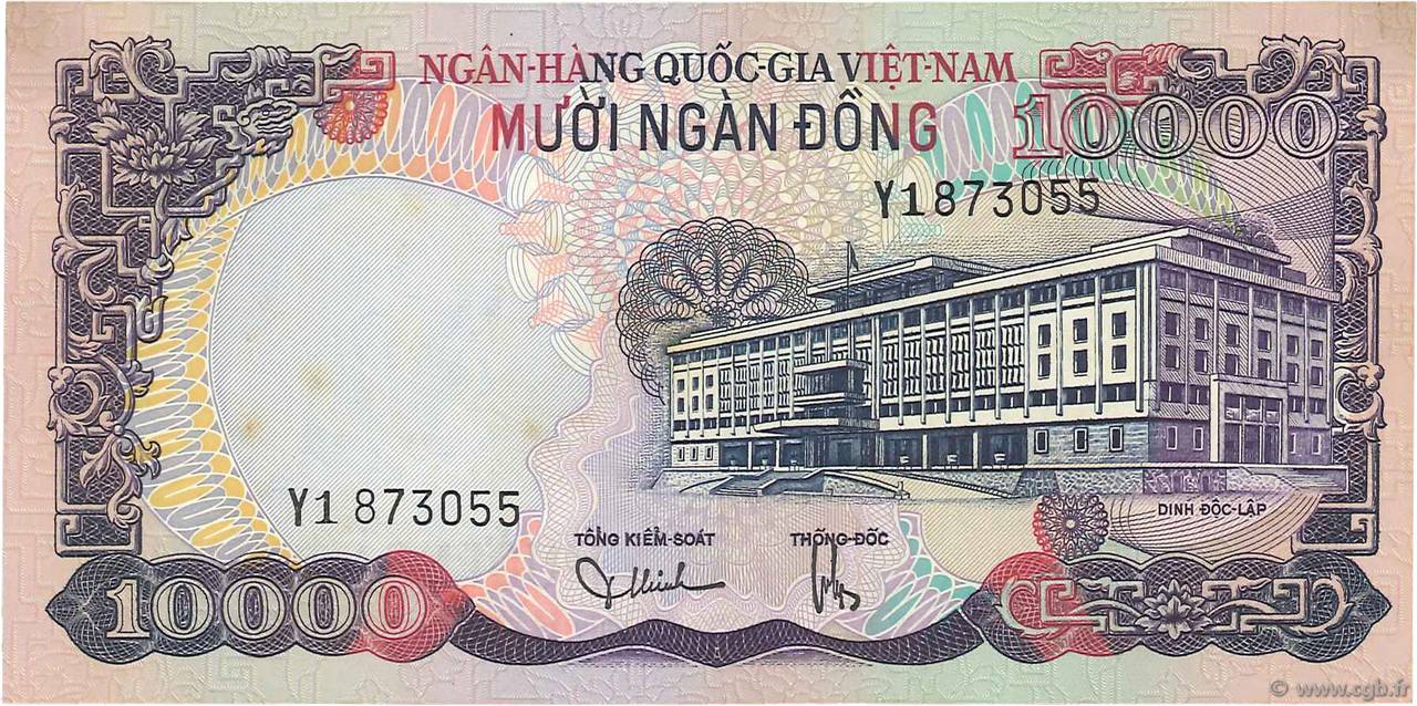 10000 Dong SOUTH VIETNAM  1975 P.36a XF+