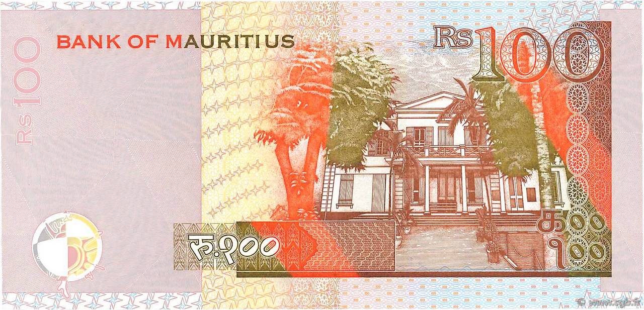100 Rupees ÎLE MAURICE 2012 P.56d b97_5272 Billets