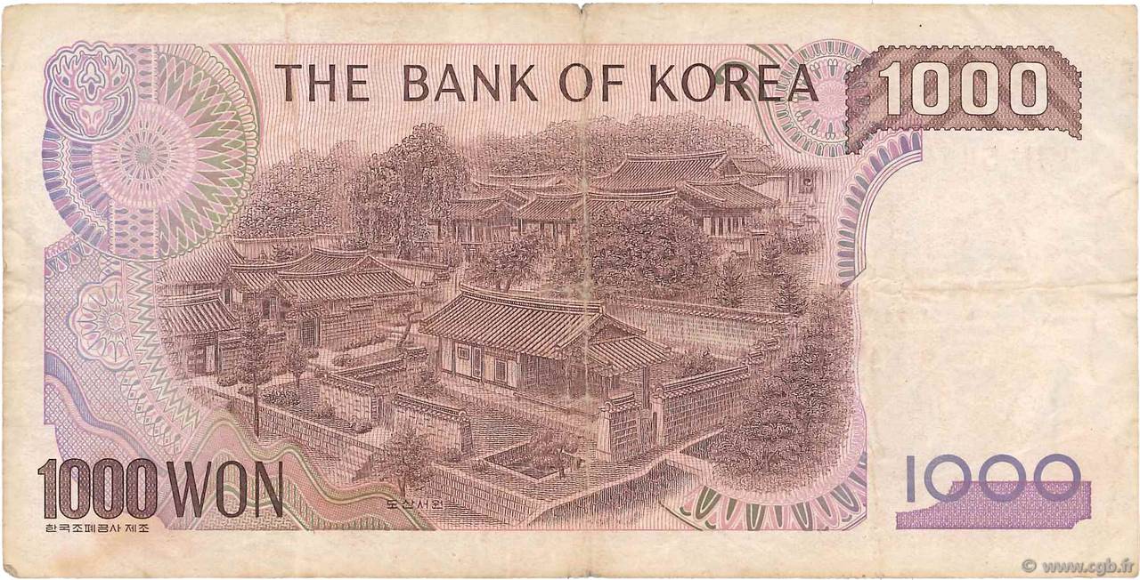 1000 Won SOUTH KOREA 1983 P.47 B97_5372 Banknotes