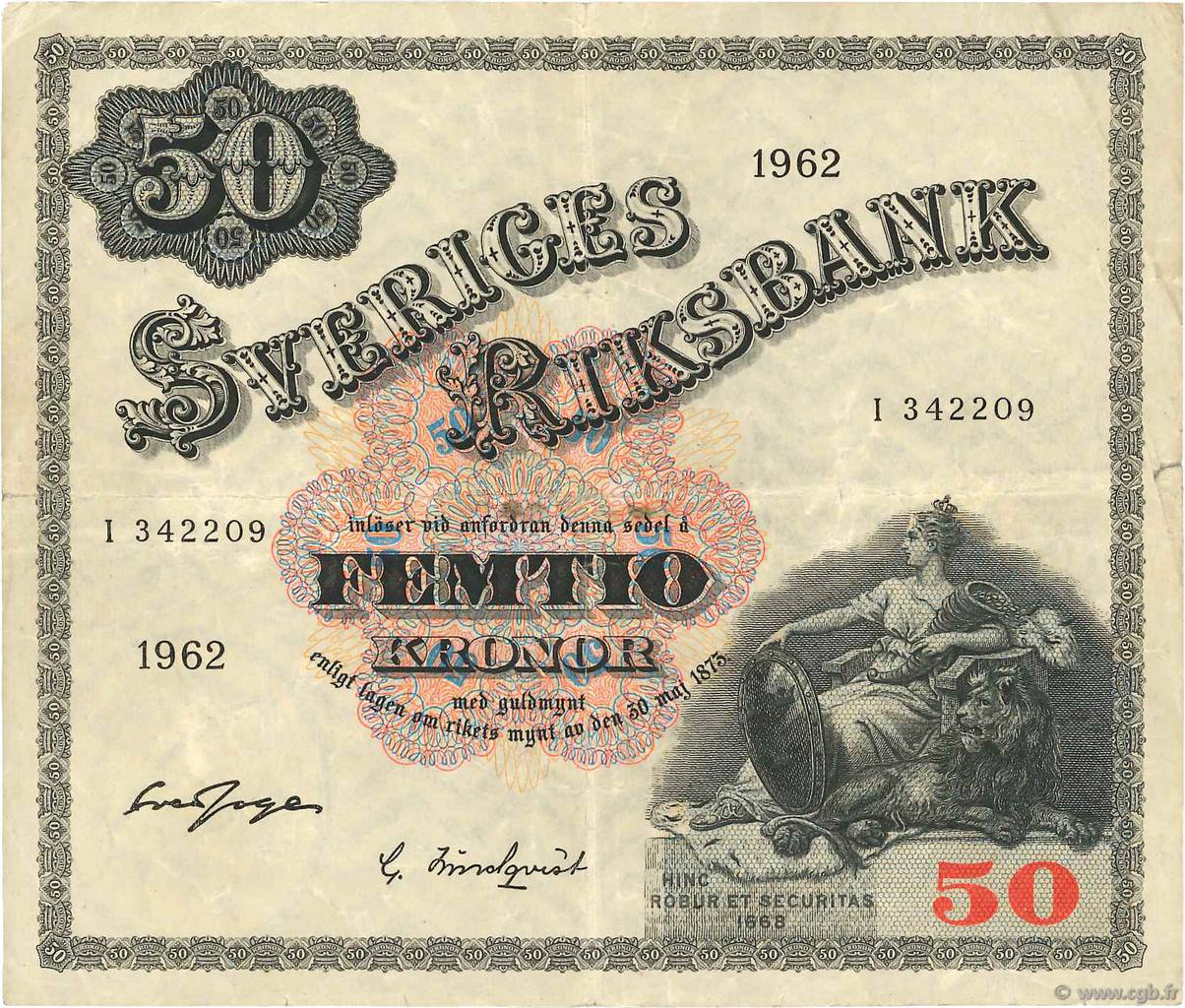 50 Kronor SUÈDE  1962 P.47d VF
