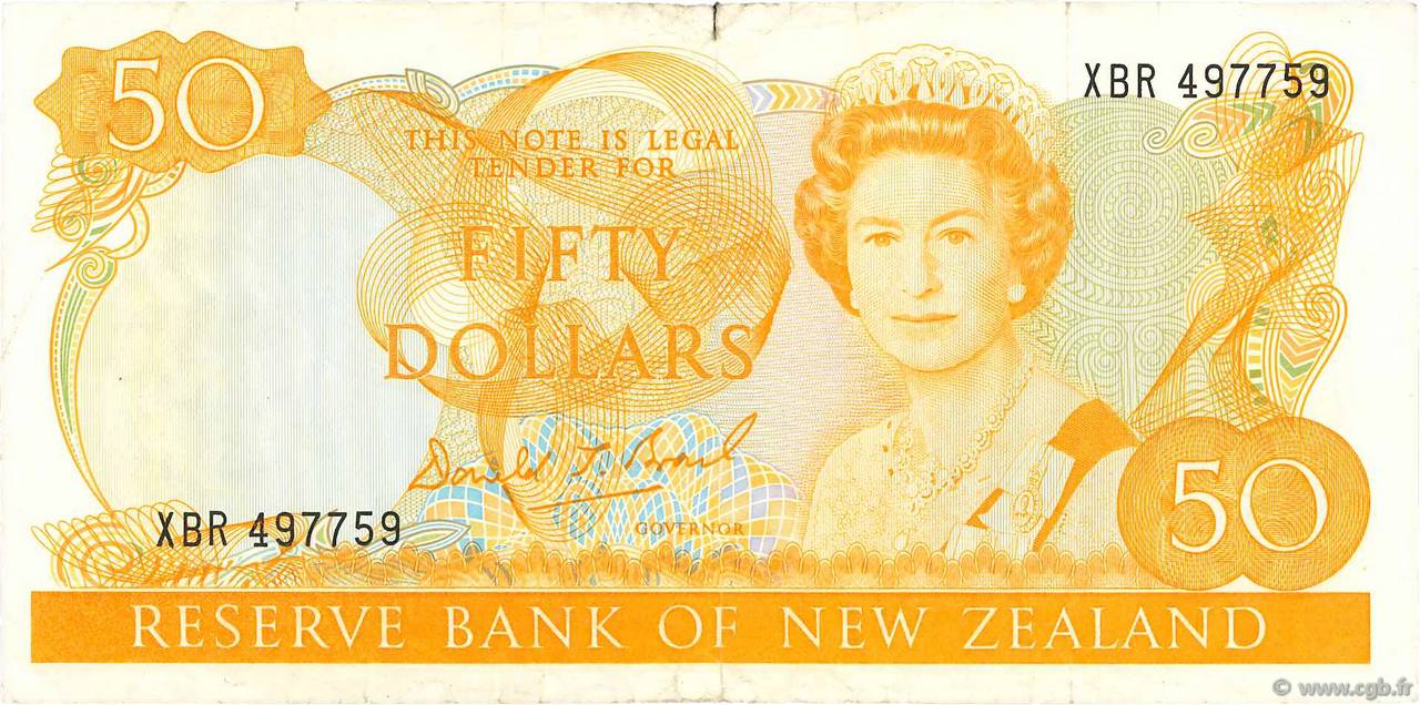 50 Dollars NEW ZEALAND  1989 P.174b VF-