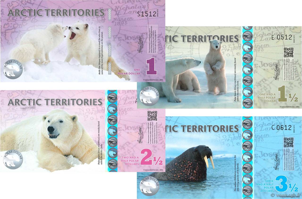 Lot de 4 Polar Dollars LOTES  2012 P.- FDC