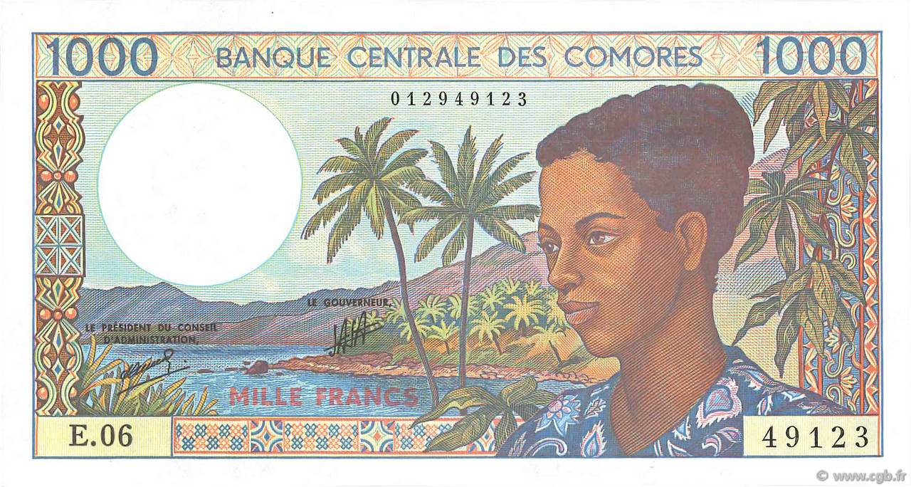 1000 Francs COMORES  1994 P.11b2 pr.NEUF