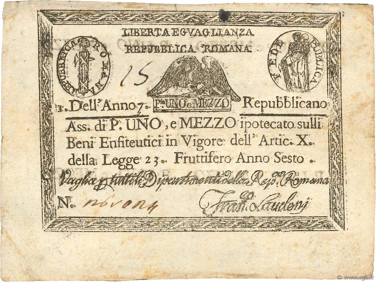1,5 Paoli ITALIA  1798 PS.534 BB