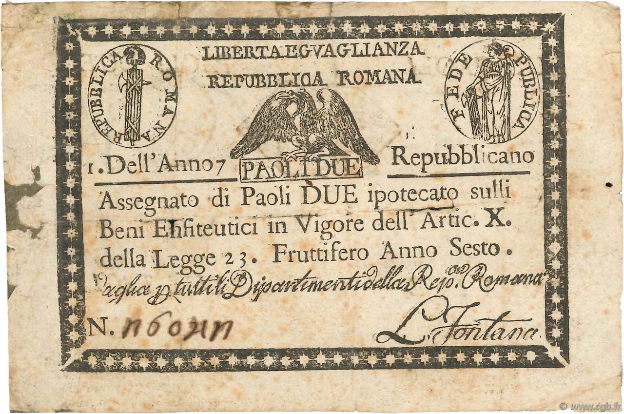 2 Paoli ITALIA  1798 PS.535 MC