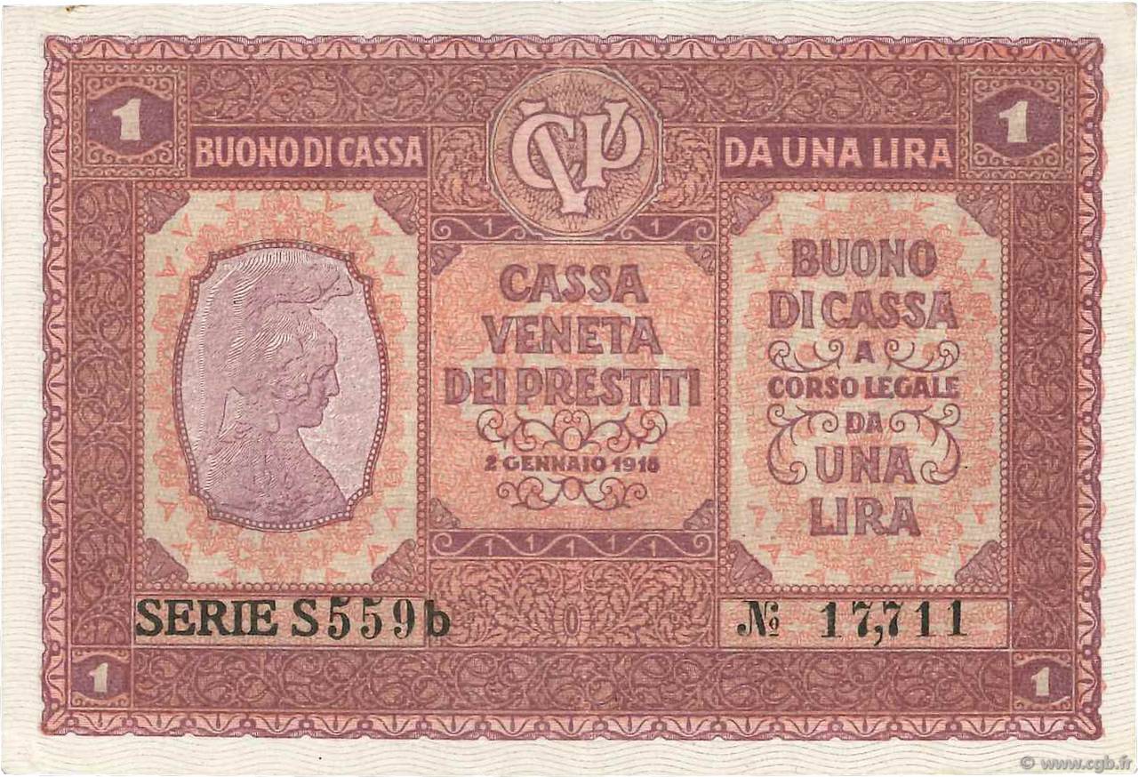 1 Lira ITALIEN  1918 PM.04 fST