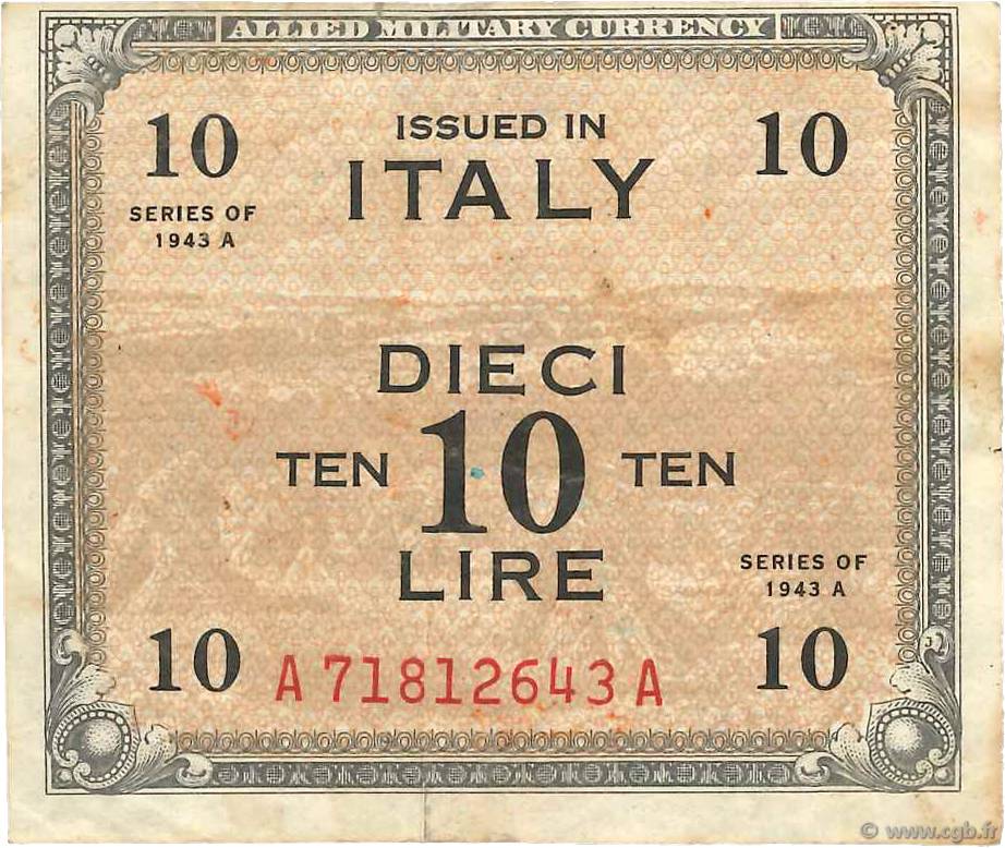 10 Lire ITALIA  1943 PM.19a q.BB